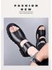 Summer Men's High-Top Leather Sandals - Trendy, Breathable, Plus Size
