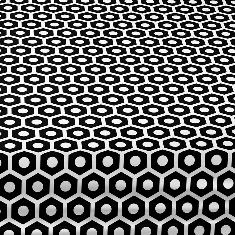 1 Simple Modern Geometry  Printed Matte Fitted Sheet, Bedroom Printed Bed Cover, Bedding (Excluding Pillowcases)