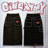 Mens Relaxed Fit Straight Leg Denim Pants With Vintage Embroidery Print Hip Hop Streetwear Harajuku Style