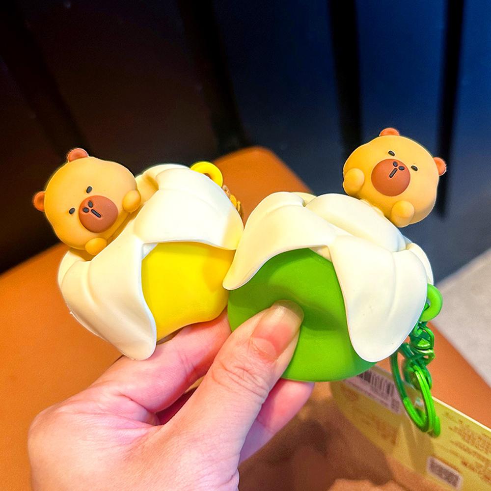 

Брелок-подвеска в виде игрушки-капибары Squeeze Toy Capybara, забавный мультяшный брелок-капибара, детский подарок зелёный