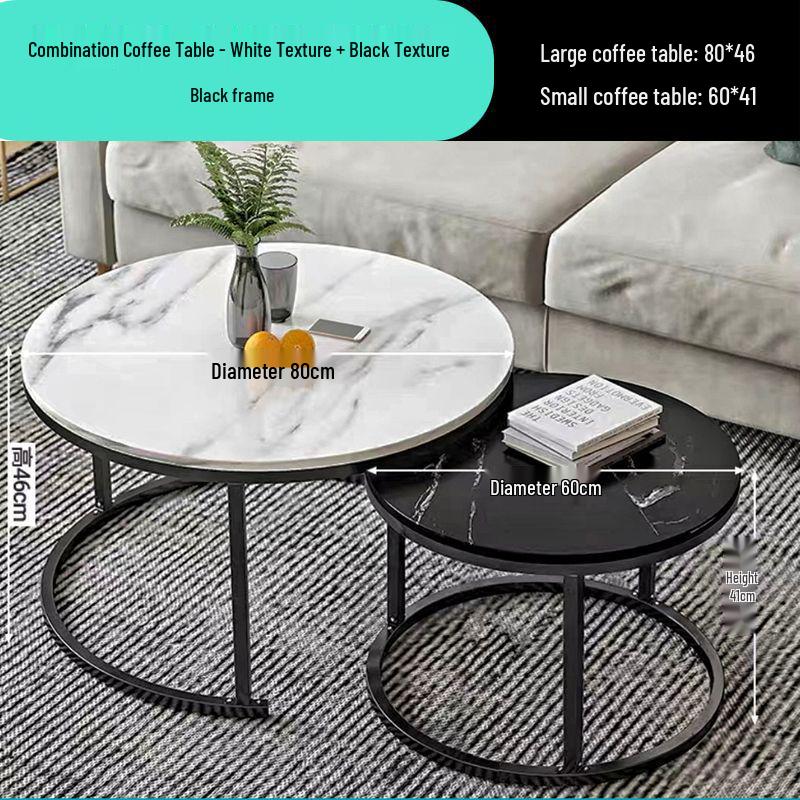 Round Light Luxury Coffee Table for Small Living Spaces