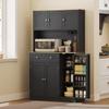 173 cm Tall Kitchen Cupboard Pantry Storage Cabinet, Black