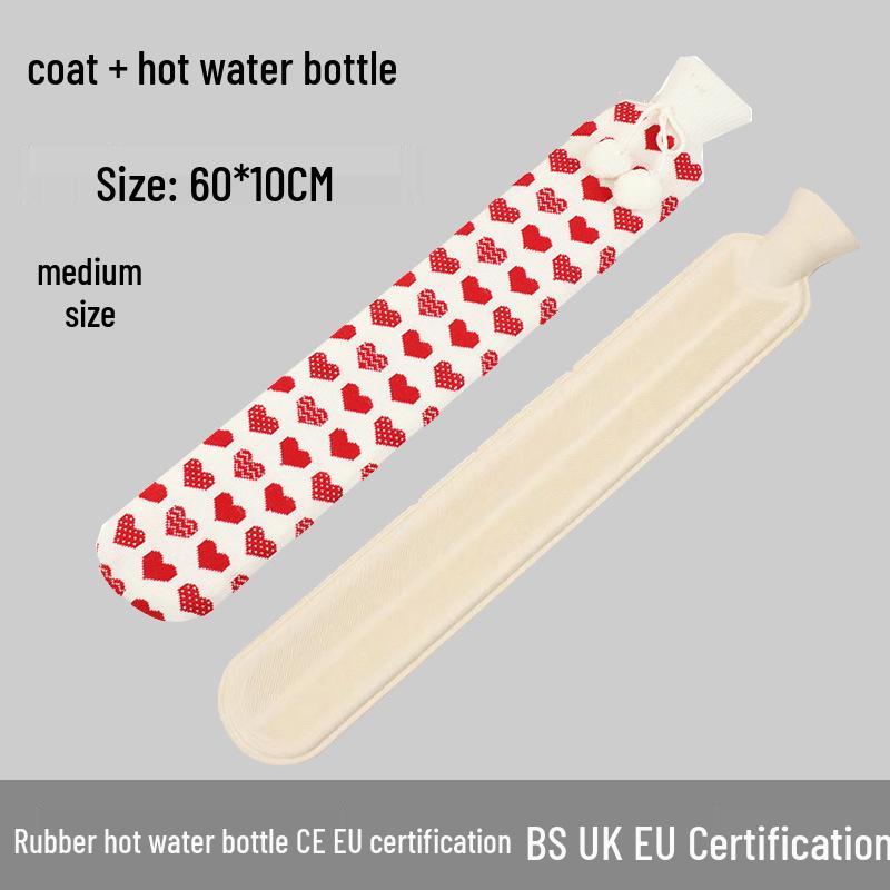 Explosion-Proof Hot Water Bottle: Rubber Design for Stomach and Feet, Long-Lasting Warmth