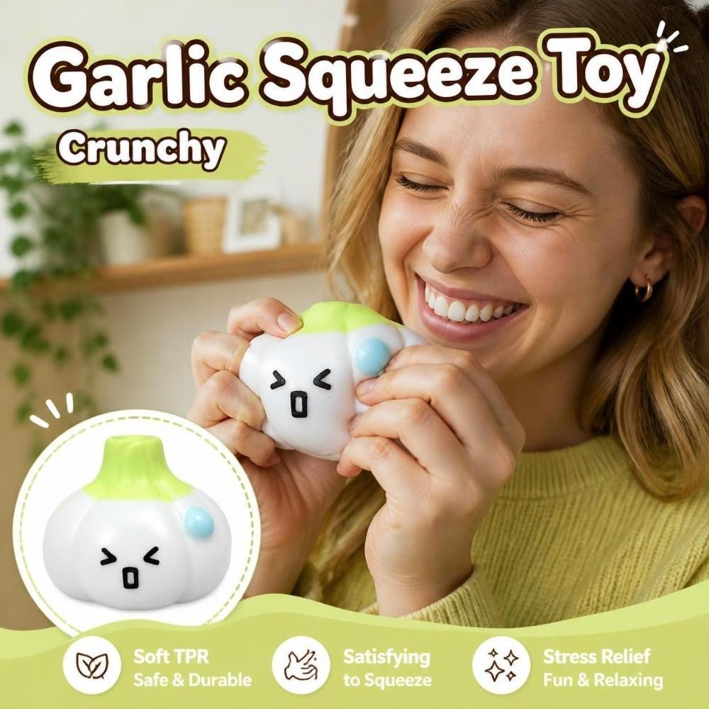 Crunchy Garlic Squeeze Toy Building Blocks Realistic Food Pinch Handmade Ball Children's Gifts