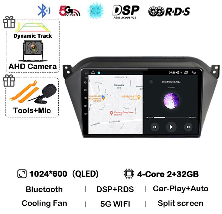 

Android 14 беспроводной Carplay Auto WIFI+4G для JAC S2 t40 2015 2016 2017 2018 автомобильный радиоприемник видеоплеер GPS мультимедиа стерео аудио