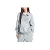 MLB New York Yankees Comfortable Polo Neck Loose Long Sleeve Half Zip Sweatshirt Unisex Sweatshirt Gray 3AMTB0546-09MGS
