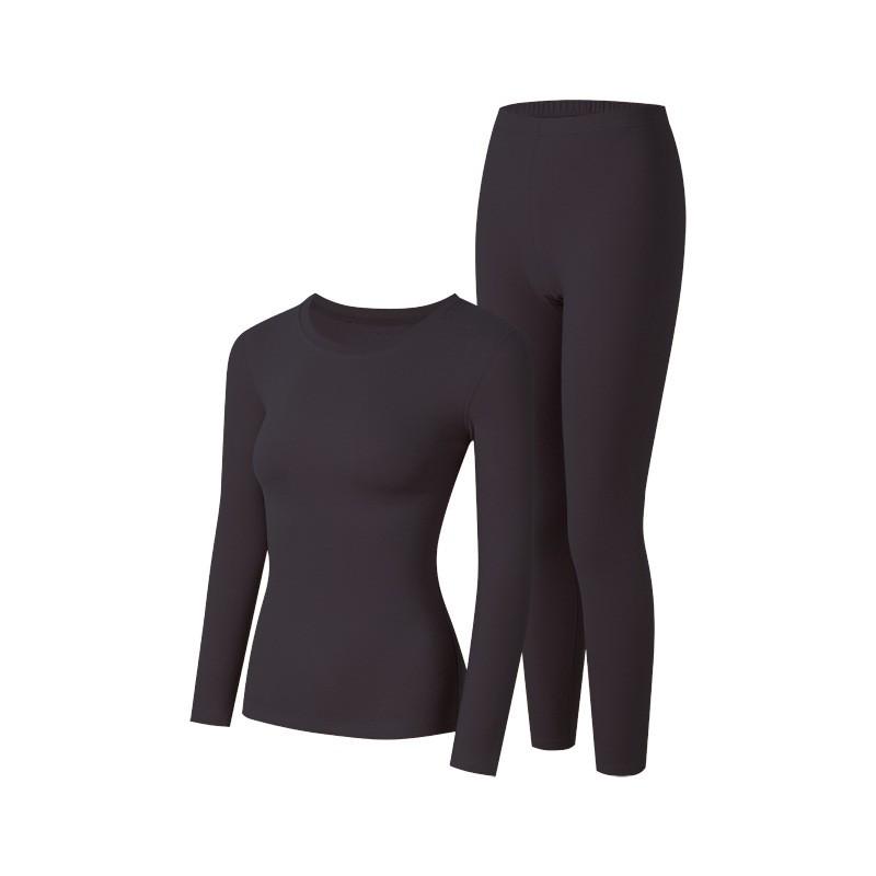 Mens Womens Cotton Thermal Underwear Set Fleece Lined Warm Base Layer Top Bottom Winter