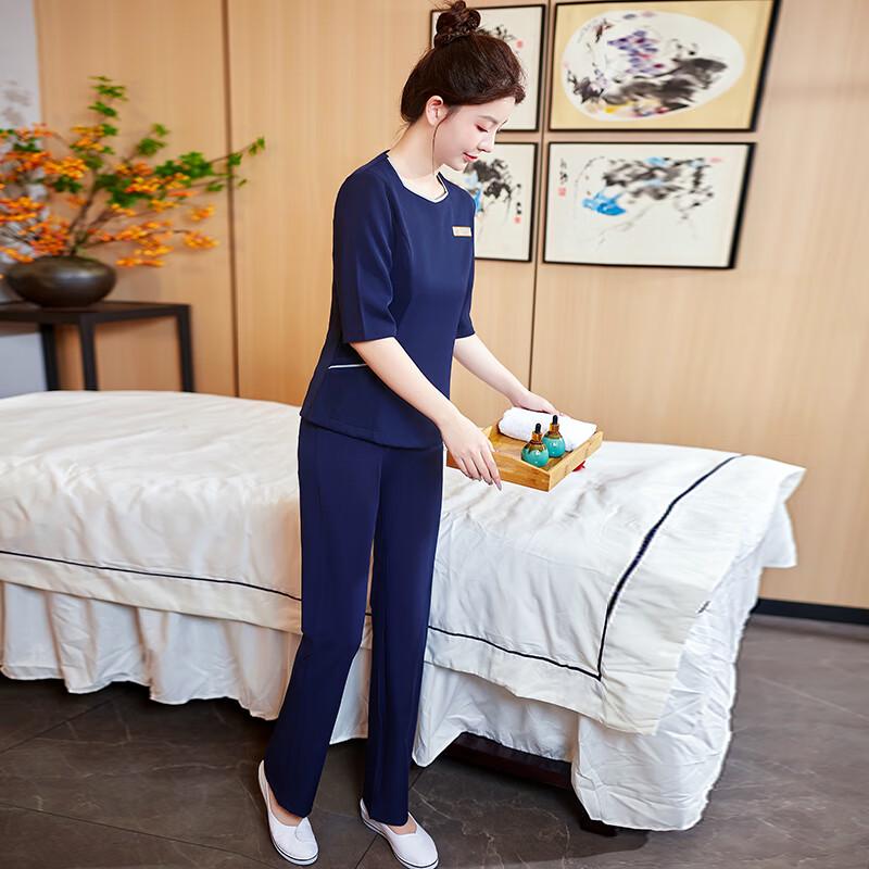 Teloroman Women's Elegant Summer Work Uniform Set