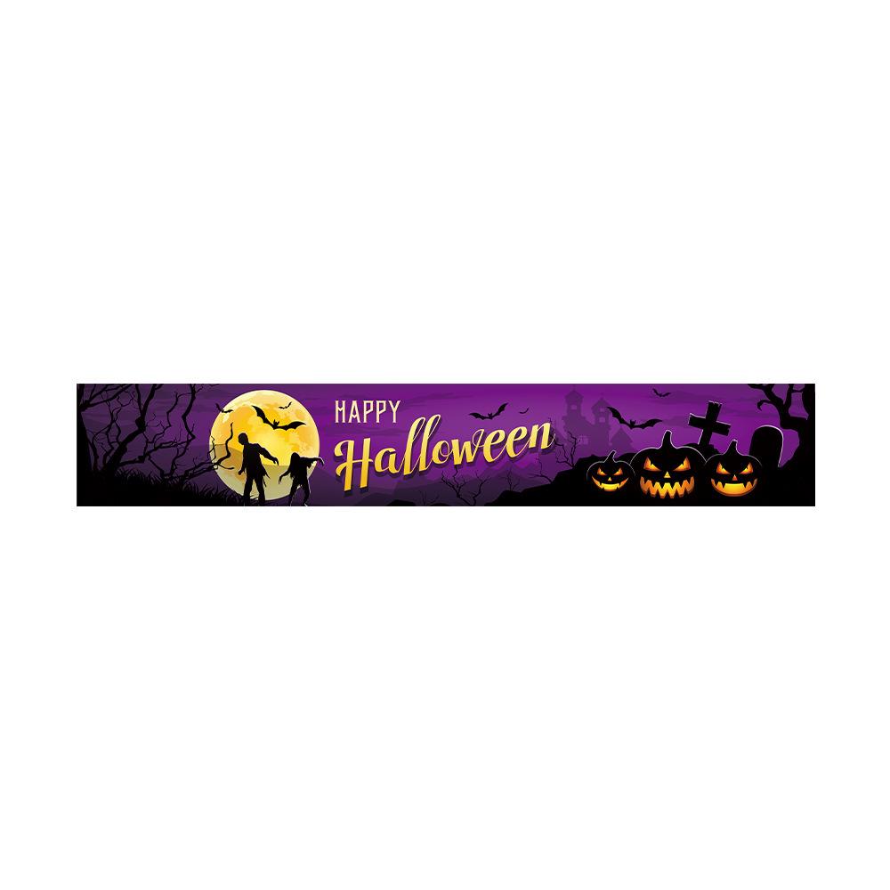 Customizable Day of the Dead Skull Banner for Halloween Party Decorations
