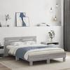 VidaXL Bed Frames with Headboard and LED, Double Bed with Slatted Base, Adult Bedroom Bed, Sonoma Grey 120x200 Cm 3207558