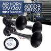 Buzina de Trem 600DB Super Alta 3 Trompetes Kit de Buzina a Ar Para Caminhão Semi-Reboque Barco Van Carro
