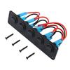 12V 1-5 Gang Universal Toggle Switch Panel USB Car Boat Marine RV Truck Blue LED Styling Accessories Marine Rocker Switch