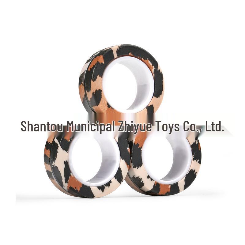 Army Green Graffiti Magnetic Ring Bracelet & Finger Spinner