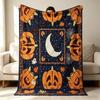 Flannel Throw Blanket - Soft And Warm All-Season Flannel, Featuring Pumpkins, Bats, Witches, And Patterns, for Sofas, Beds, And Cozy Movie Nights At H