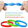 Morcheiong Colored Rubber Bracelets - 100pcs Blank Silicone Wristbands for Men Women and Teens