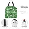 Green Ornate Floral Mediterranean Sicilian Tile Insulated Lunch Bag for Women Office Cooler Thermal Food Box Tote Lunch Boxes