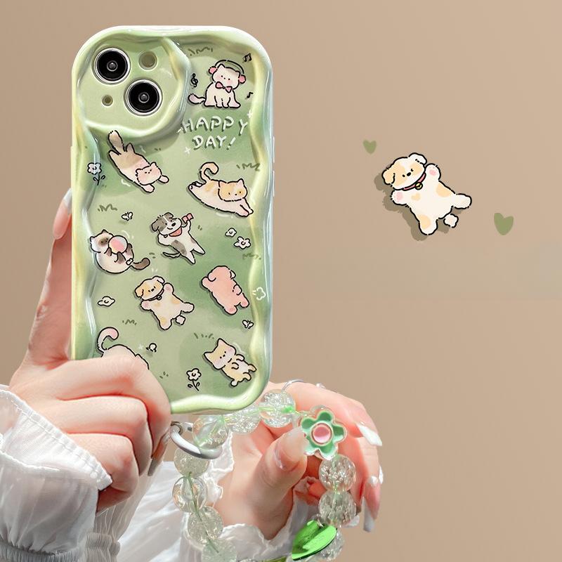 Cadena de Animales de Pantalla Completa Adecuada para Carcasa de Teléfono Móvil Apple 15 Iphone14pro Transparente 13 Silicona Xs Menta Mann