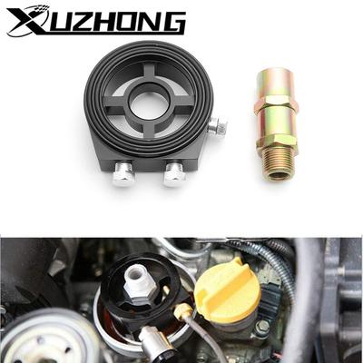 Universal Automotive Car Aluminum Oil Filter Sandwich Plate Adapter Oil Press Temp Sensor Adapter Kit With Connectors