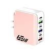 6 Port USB Charging Block 65W with Dynamic Power Allocation Charging Station ABS Texture Suitable for Various Devices