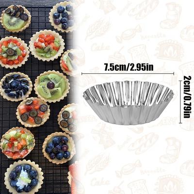 6 Pcs Kitchen Tools for Baking,Including Molds for Thick Egg Tarts,Muffins,And Chrysanthemum Cakes,As Well As Pudding Bowls