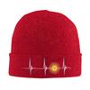 Argentina Sun May Heartbeat ECG Pulse Argentine Pride Knitted Hat for Women Unisex Beanie Winter Hats  Warm Melon Cap