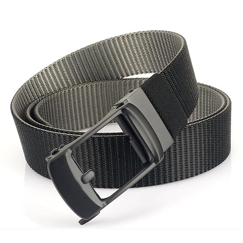 

[JunLTX] nylon belt Self-Defense Forces For work For work men s belt stepless adjustment reversible Can be used on both sides free size braid Durable