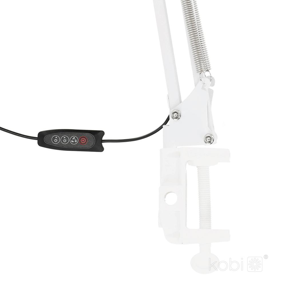 LED desk lamp 28W 3CCT, white, adjustable, tabletop mounting, 1400 lm