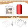 16sets Square Kraft Paper Box for Tea Leaf Stocking with Matte Style PVC Cover White Finished Product: 8.3x8.3x3.2cm