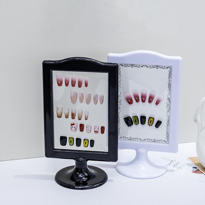 Nail Art Double-Sided Display Stand Nail Art Artwork Display Frame Nail Display Board False Nail Display Rack Gel Polish Holder