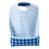 CANDY Feeding Bib Made In Infant Large Check Pattern Light Blue B0900300 [COLORFUL STYLE] (Sleeveless) - Waterproof, Spill-proof, Baby, Japan, Bib,