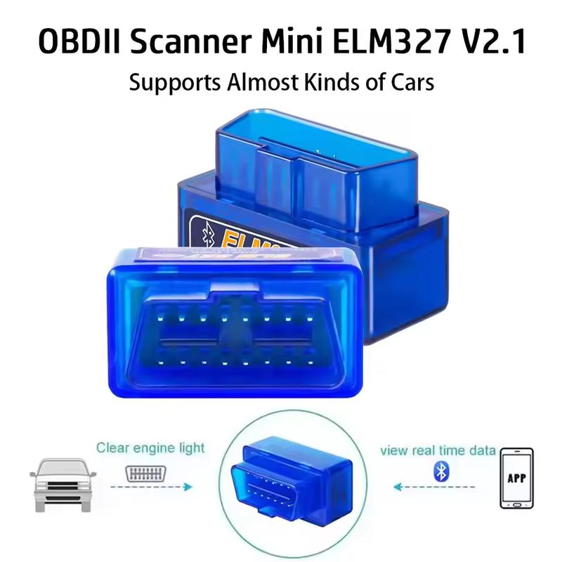 ELM327 V2.1 OBD2 Scanner for iOS Android Bluetooth-compatible OBDII Code Reader Car Diagnostic Tool Check Engine Fault Detector