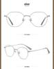 Women's Retro Polygonal Anti-Blue Light Eyeglass Frames, Semi-Titanium, Prescription Compatible 3931