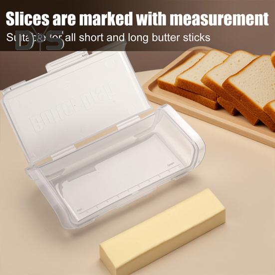 Butter Keeper Box with Lid Cutter Leak-Proof Butter Storage Container for Fridge French Butter Dish Countertop Butter Box Home Kitchen Accessories