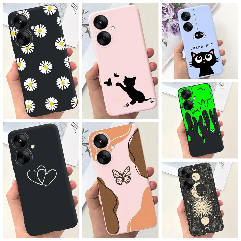 For Xiaomi Redmi 13C 5G Redmi 13R 5G Case Soft Silicone Phone Cases Butterfly Cactus CAPA For Redmi13C Redmi13R 5G Funda Bumper