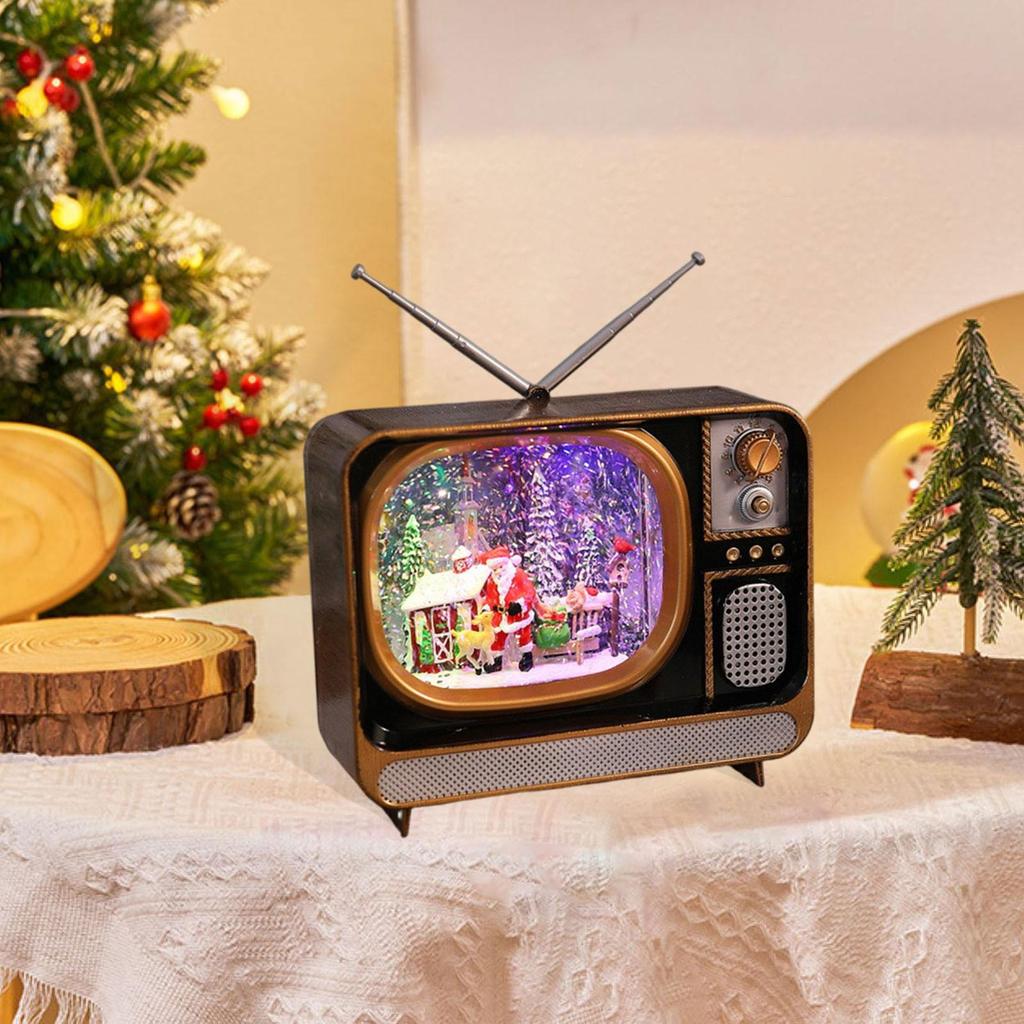 Christmas Snow Globe Christmas Music Box for Festival Centerpiece Bookshelf