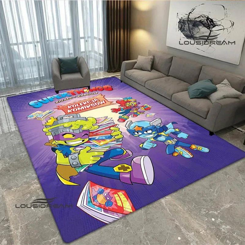 Cute cartoon Super Zings printed carpet Non -slip carpet Yoga mat door mat photography props kitchen mat area rug birthday gift