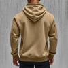 Mens Casual Fleece Lined Hooded Pullover Sweatshirt Zipper Pockets Plus Size