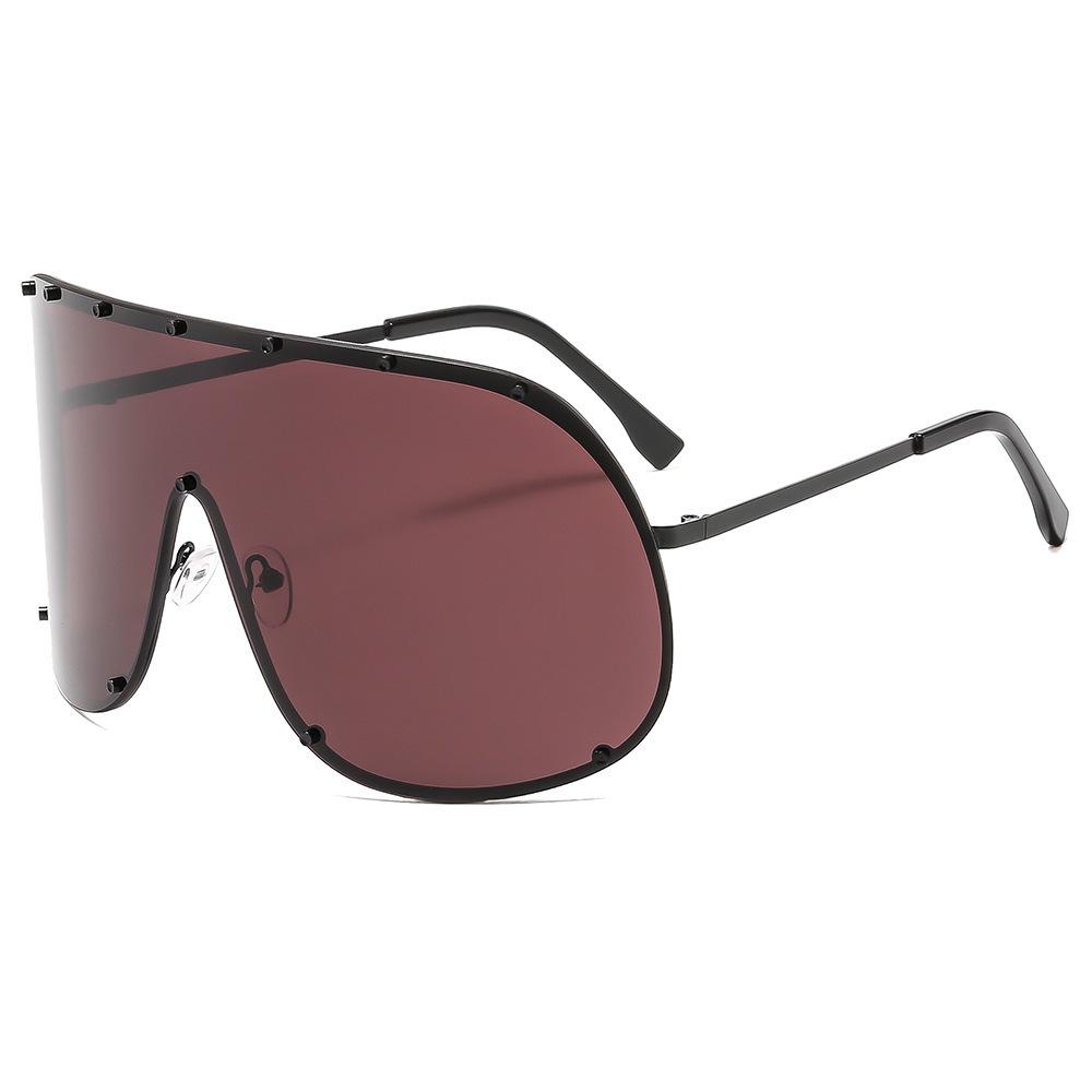 New trend, simple personality, large frame integrated sunglasses ins fashion and leisure outdoor street photography sunglasses