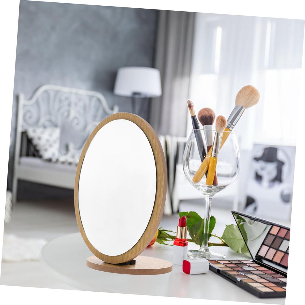 FOMIYES Folding Desktop Makeup Fashionable Makeup Car for Home and Salon Convenient Storage Mirror, Mirror, Design, Beige, Use,