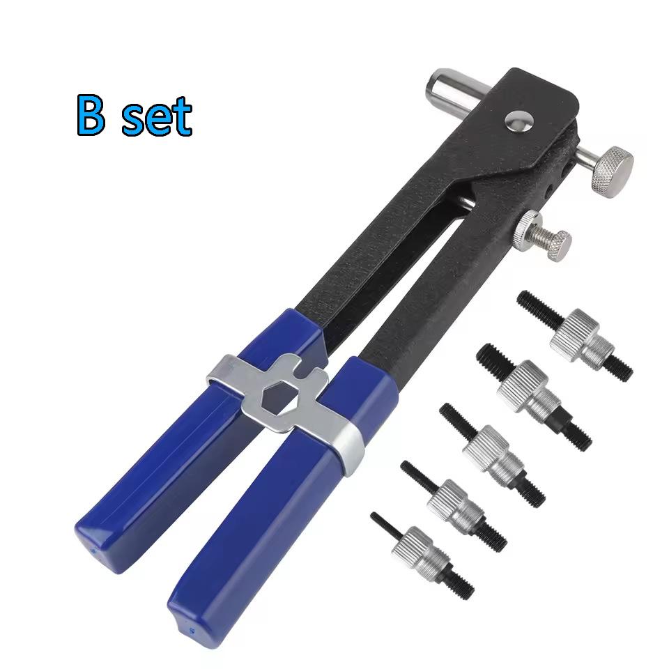 Klinkmoeren 150 STUKS Pistool Doorn Kit M3/M4/M5/M6/M8 of Moer Klinknagel Doorns Reparatiegereedschap Klinknagelpistool PlatteKop Pop Moer Klinknagelpistool Set