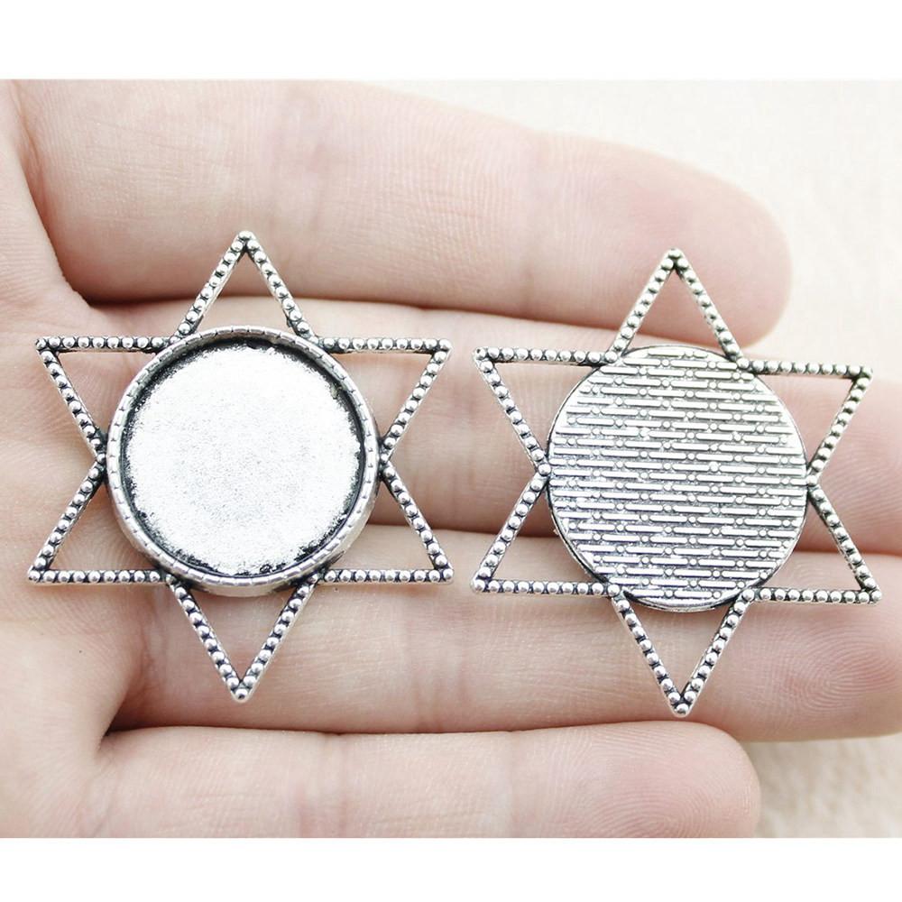 Hodí se pro kulatý 20mm skleněný kabošon Základní lůžko Podložka Bezel Doplňky Díly Chlapecké šperky Cool Dárky Pro