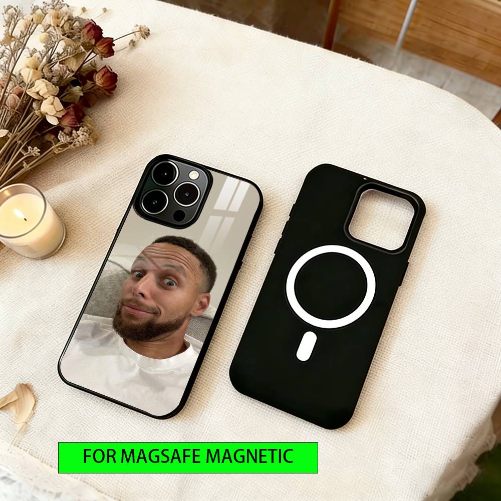 Superstar Stephen Curry Phone Case For iPhone17,16,15,14,13,12,11 Plus,Pro Magnetic with Magsafe Wireless Charging