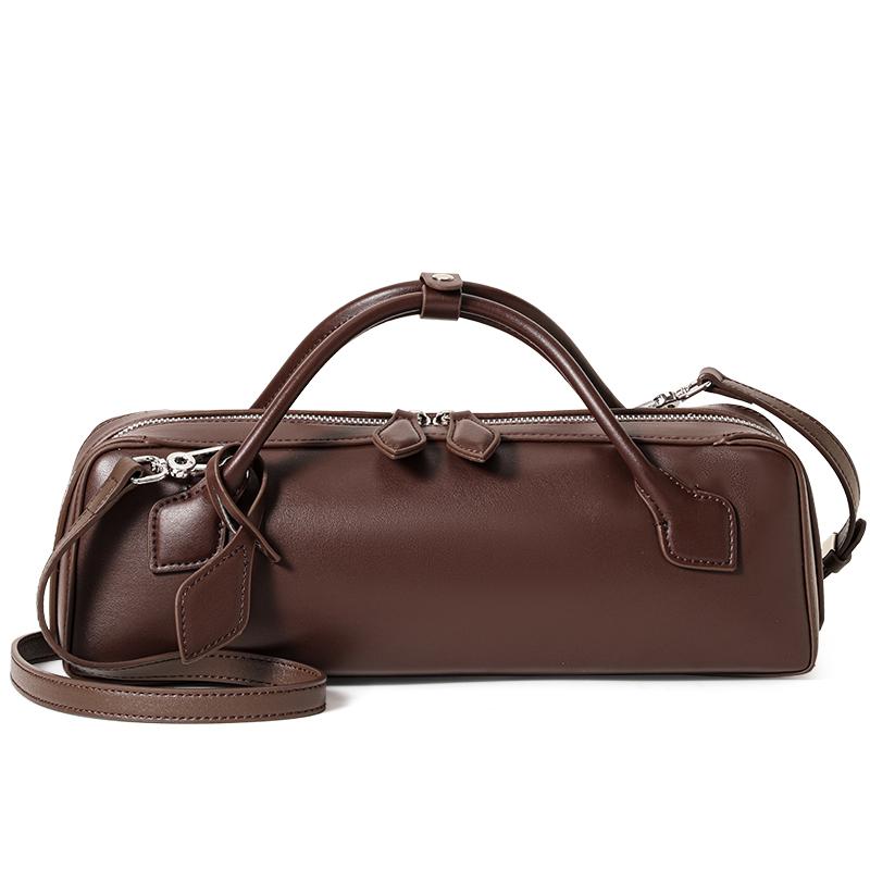 Aidrani Minimalist Leather Bag, Retro Top-Handle Satchel for Women Daily & Office M