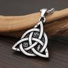 Classic Vintage Odin Trinity Nordic Rune Pendant Necklace For Men Women Viking Witch Celtic Knot Necklace Fashion Amulet Jewelry
