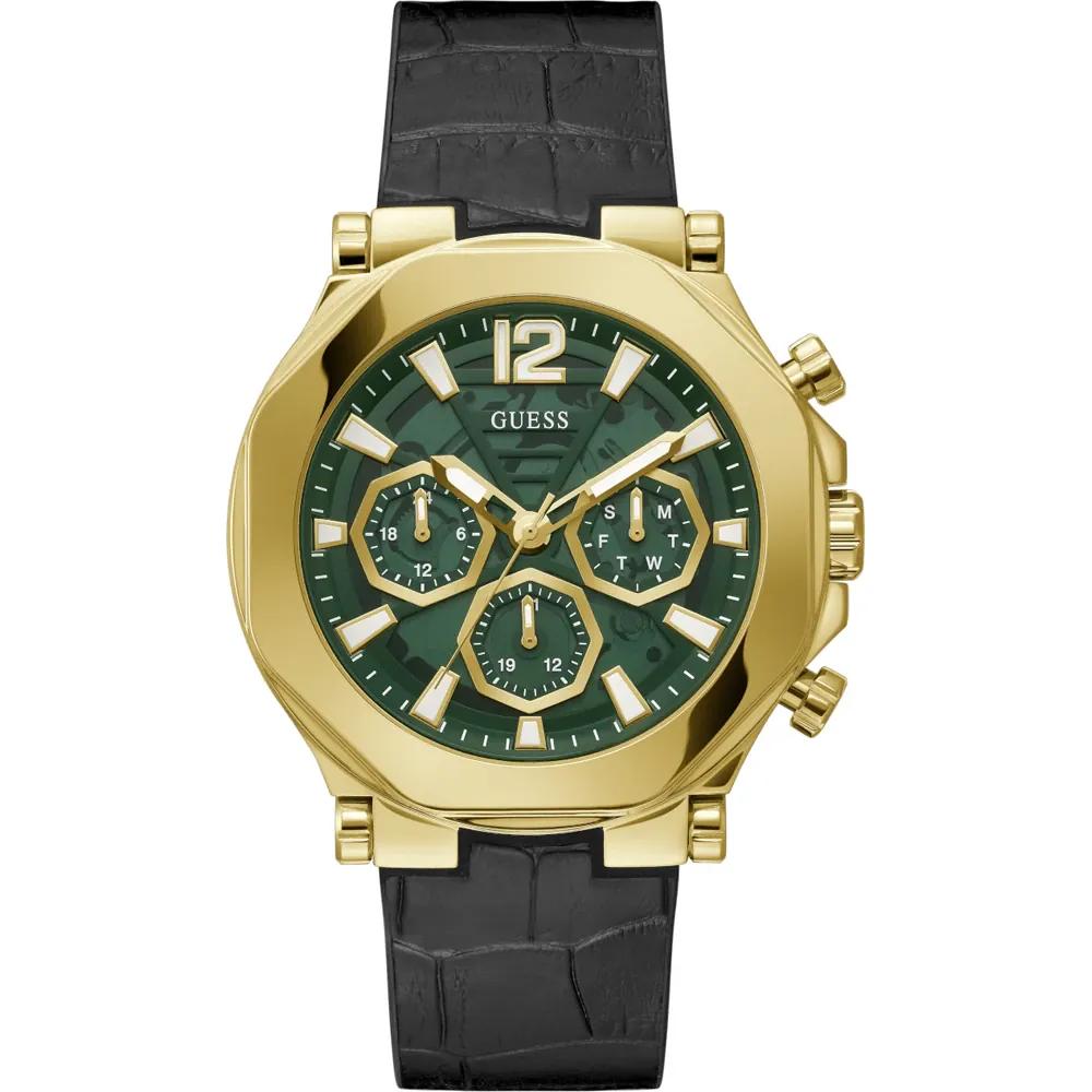 GUESS Edge Green Stainless Steel Men s Quartz GW0492G3 Watch зелёный