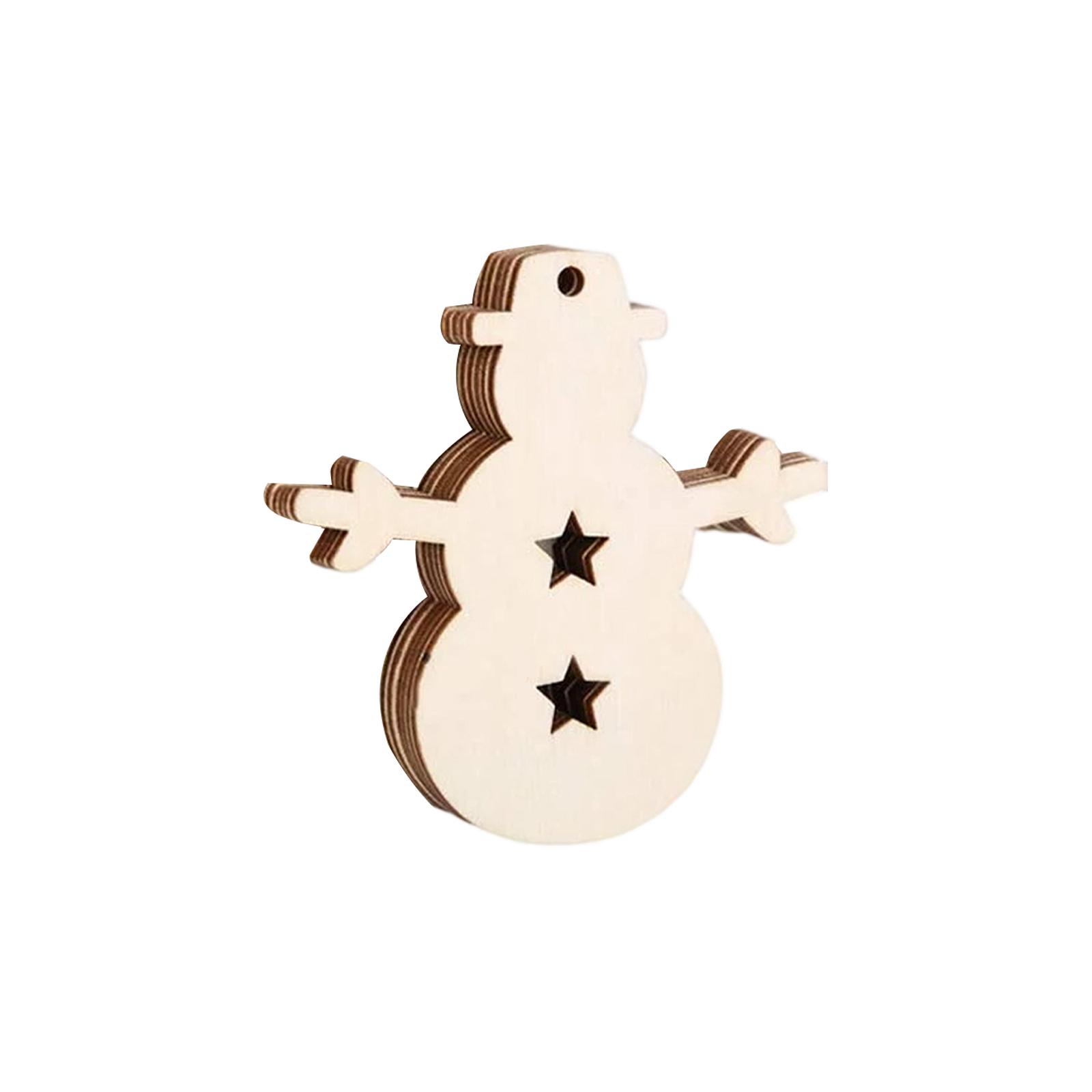 

Деревянные украшения – Набор из 10 шт. для украшения елки – Деревянные украшения с подвесными шнурами One Size