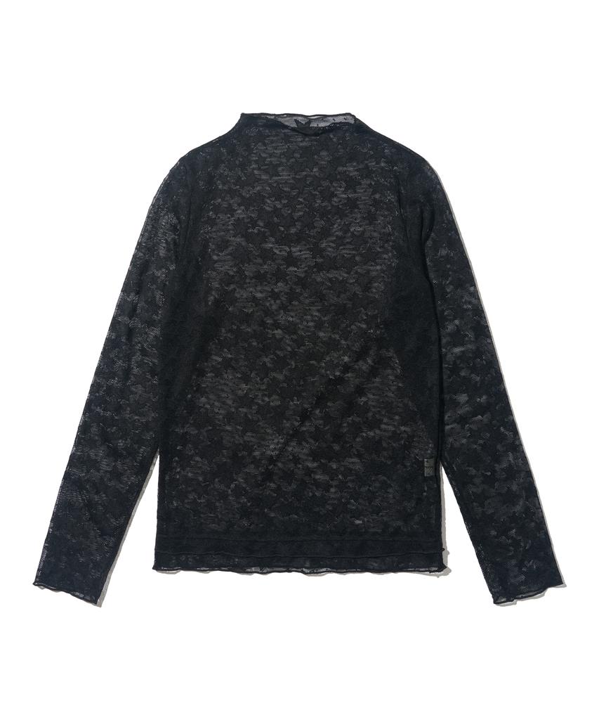 CARGOBROS FOR WOMAN Star See-Through Long Sleeve Layered Short Sleeve Tee Set (Black/Charcoal)