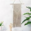 Pure Cotton Tapestry Hand Woven Cotton Tassel Hanging Tapestry for Living Room Wall Decor Beautiful Apartment Dorm Room Decoration