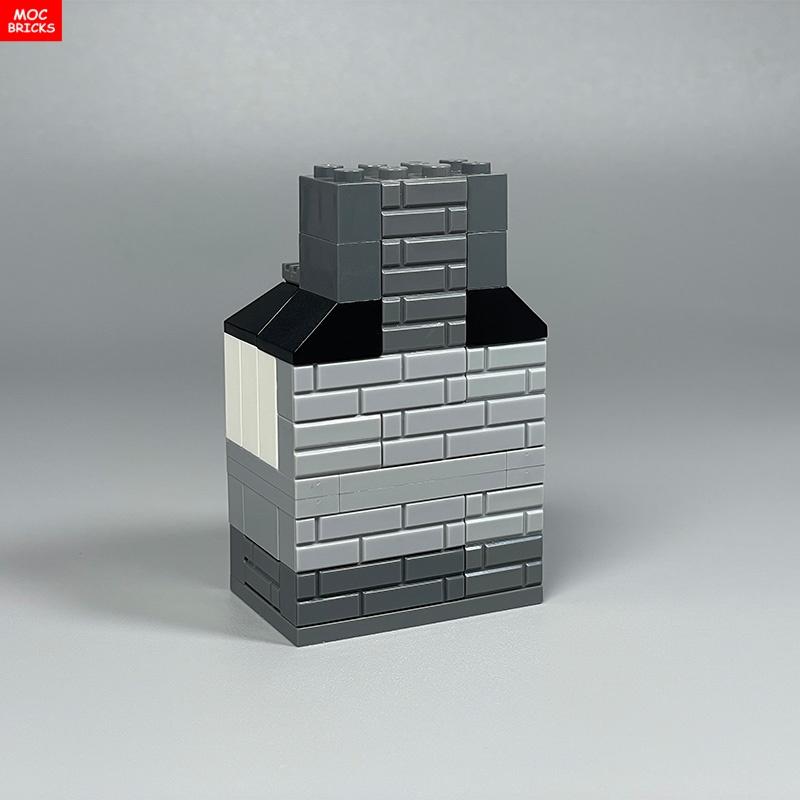 MOC Mattoncini Forno Cucina Pollo arrosto Cibo Pizza Cottura Panino ripieno al vapore Blocchi da costruzione Città Amici Giocattoli fai-da-te per Bambini