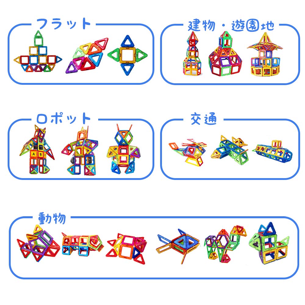 FlyCreat Magnetic Building 60 Magnetic Magnetic Building Blocks for 3D and DIY with Storage Perfect for and Christmas Baby and Blocks, Pieces, Toys,